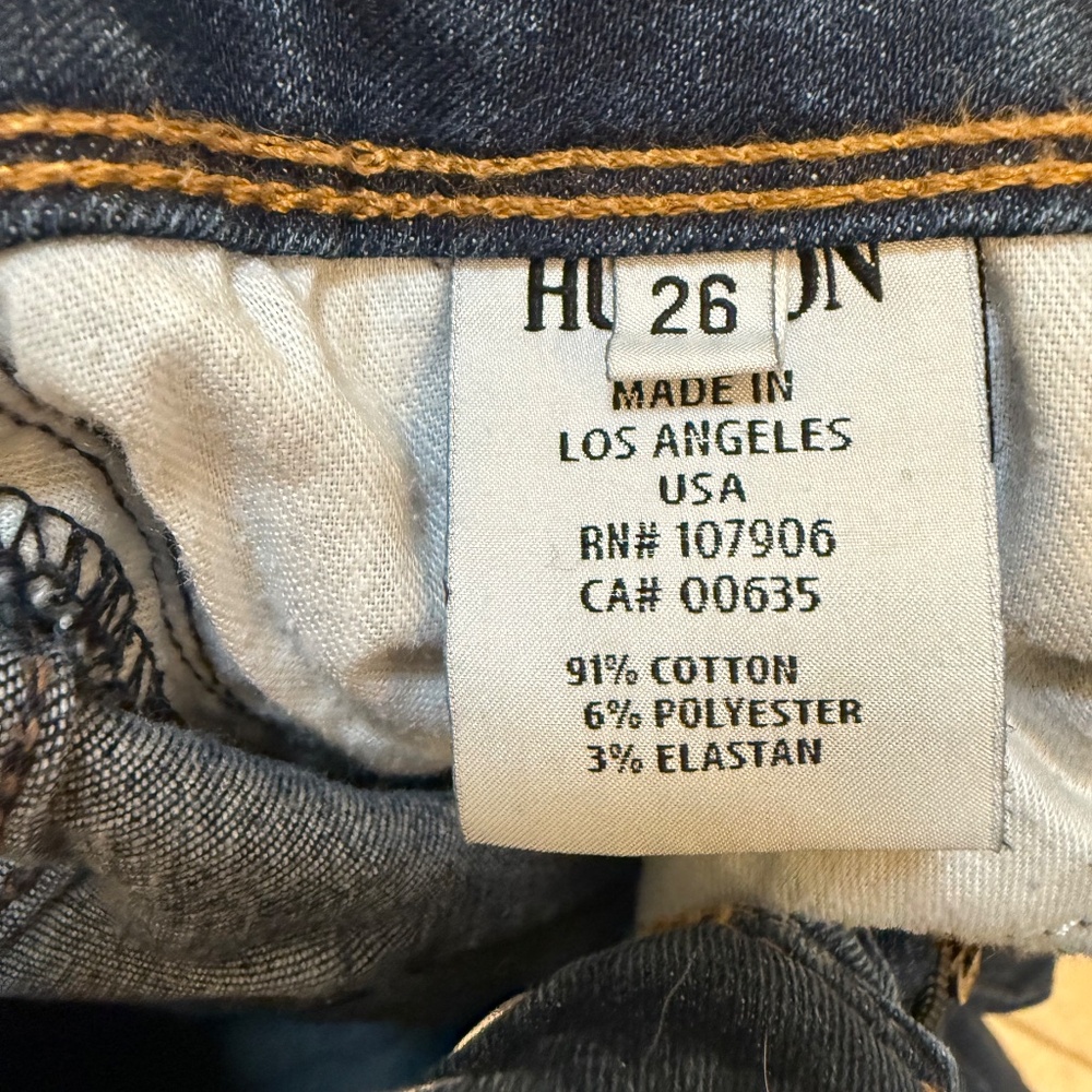 Dark Wash Hudson Jeans Size 26 - Picture 4 of 5